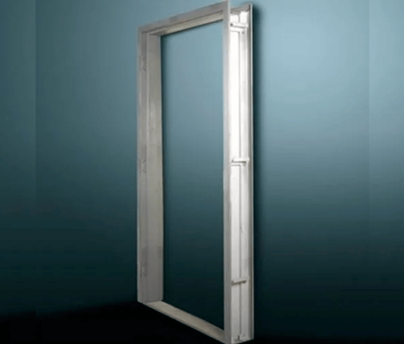 Galvanized Iron Door Frame Wooden Finish